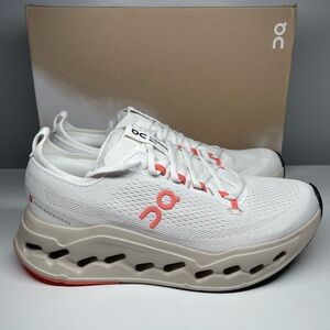 On Cloudsurfer Max Running shoes White and Coral Women
